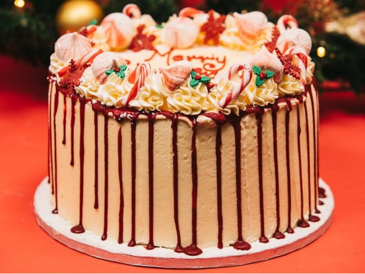 Candy Cane Layer Cake
